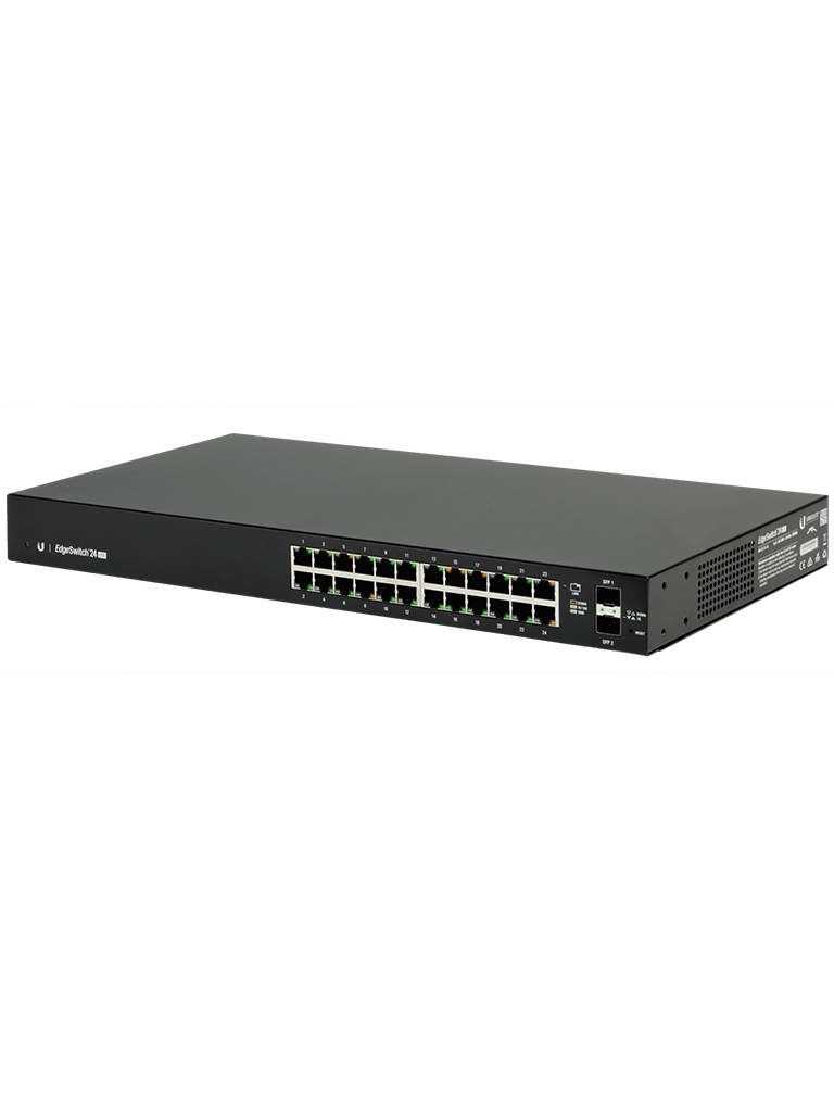 UBIQUITI ES-24-LITE - Edge Switch Gigabit / 24 Puertos Gigabit Ethernet / Administrable Capa 2 / 2 Puertos SFP / Switching 52 Gbps