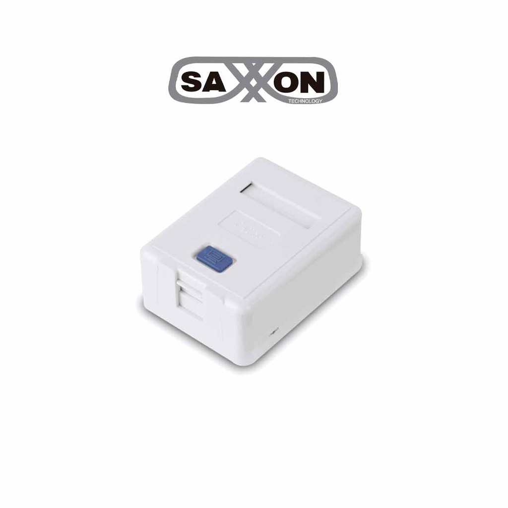 SAXXON A1661 - Caja de montaje en superficie para jack UTP / 1 Puerto / Con etiqueta
