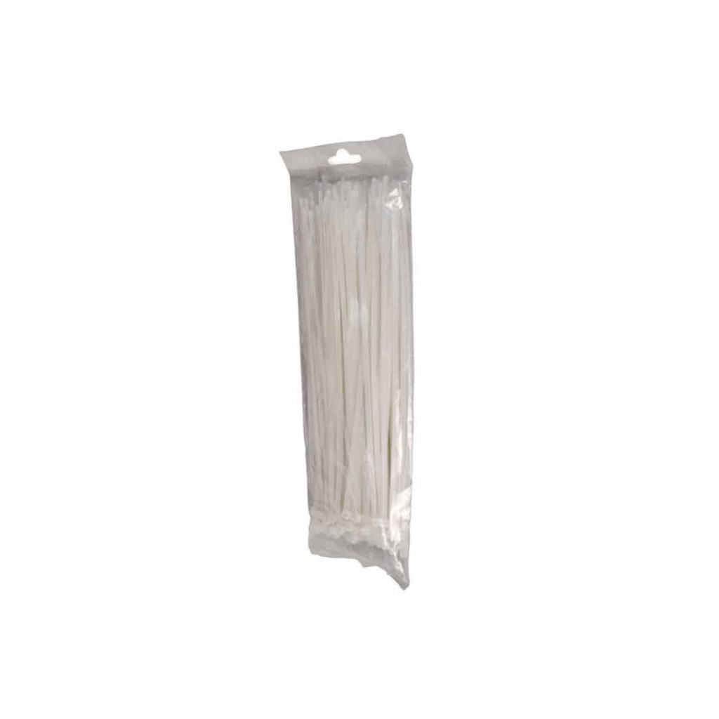 SAXXON CN25X100 - Cincho sujetacable / 2.5  mm X 100  mm / Blanco / Bolsa con 100 piezas / Nylon