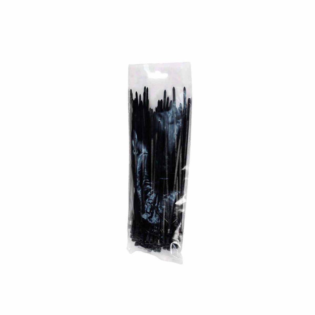 SAXXON CN25X100BK - Cincho sujetacable / 2.5  mm X 100  mm / Negro / Bolsa con 100 piezas / Nylon