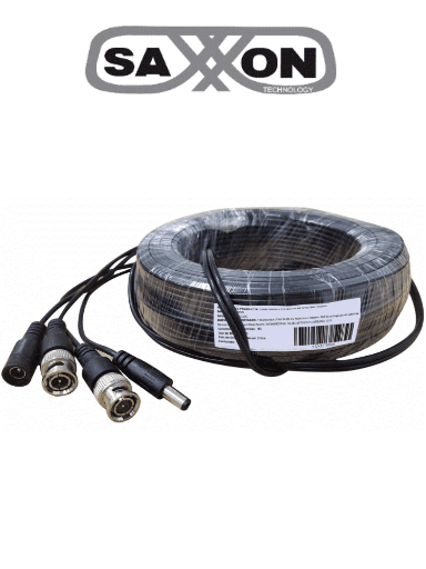 SAXXON WB0130C- Cable de 30 Metros Armado para Video y Energia/ Para Camaras Hasta 8 Megapíxeles