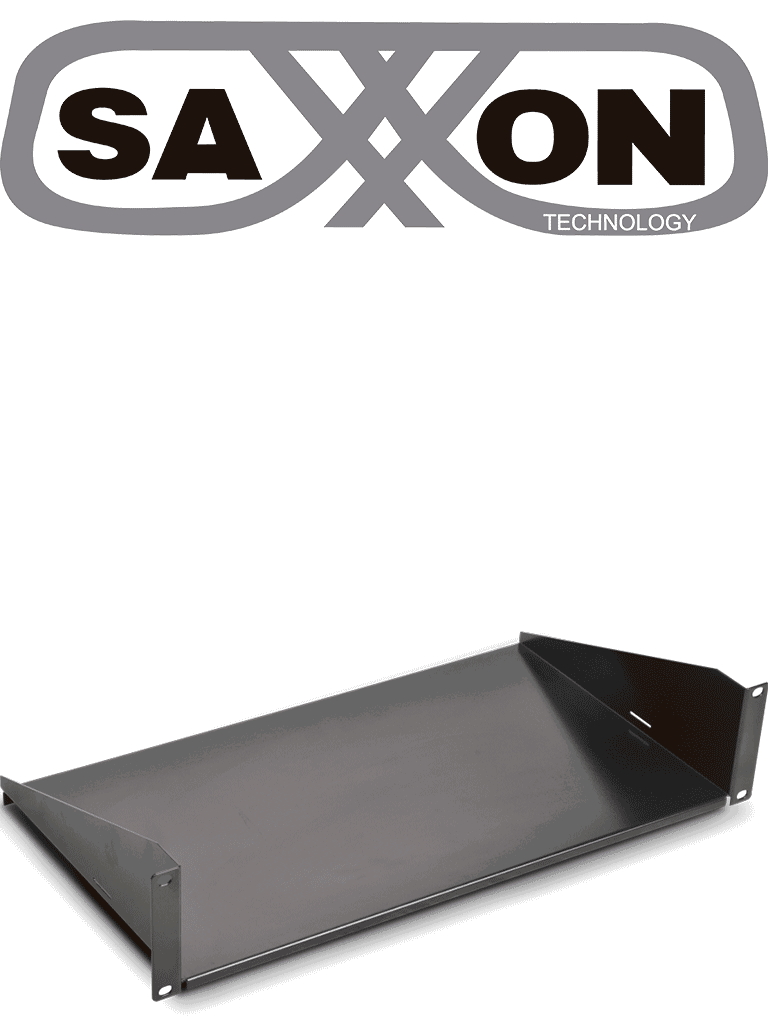 SAXXON BR10 - Charola de Misceláneos de 10 x 19" / 2UR / Capacidad 22  Kg/ para racks y gabinetes