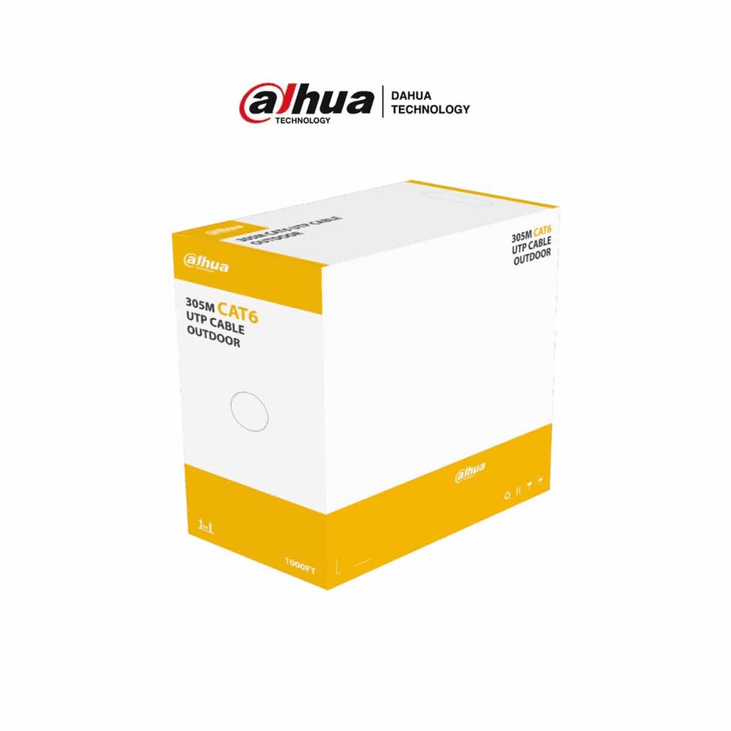 DAHUA PFM920-6U - Bobina de Cable UTP para Exterior Cat6/ 100% Cobre 