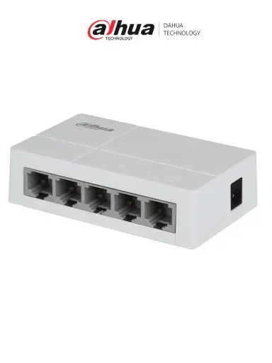 DAHUA DH-SF1005L - Switch para Escritorio 5 Puertos Fast Ethernet con velocidad de transmisión de 10/100 Mbps en un diseño compacto